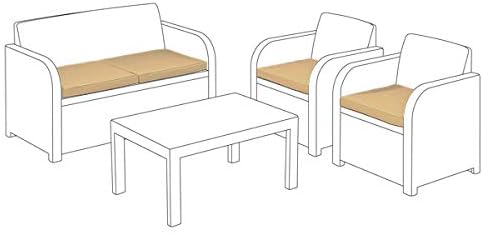 Pierre De Rechange Coussins Set De 4 Pieces Pour Salon De Jardin