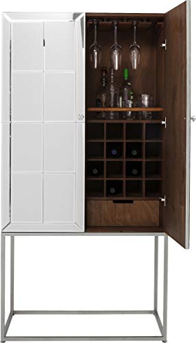 Kare 84265 Design Barschrank Luxury, edler Barschrank in verspiegelter Optik und eckigem Gestell aus Stahl, erhältlich… – Bild 7