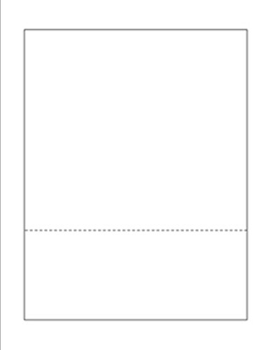 Print-Ready Business Form, 8-1/2" x 11", with Perforated Removable Bottom Section, 3-1/2" x 8-1/2", White 67lb Vellum Paper - 250 Sheets