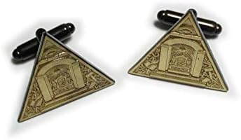 Pyramid Triangle All Seeing Eye Lodge Freemason Masonic Cuff Links Cufflinks Set