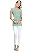 LaClef Women's Crossover V Neck Short Sleeve Nursing Breastfeeding Tops (Large, Sage)