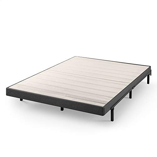 ZINUS Upholstered Metal and Wood Box Spring / 4 Inch Mattress Foundation / Easy Assembly