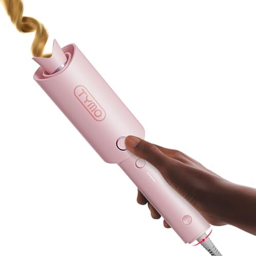 TYMO Curlpro Automatic Curling Iron - Portable Automatic Curling Iron 25 mm with 3 Adjustable Temperatures, Anti-scald, Ceramic Curler Short and Long Hair, Pink