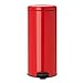 Brabantia New Icon Step Trash Can (8 Gal / Passion Red) Soft Closing Kitchen Garbage/Recycling Can with Removable Bucket