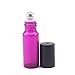 Mavogel 5ml Glass Roll on Bottles-Set of 6 with with Metal Ball for Essential Oil,Aromatherapy,Perfumes and Lip Balms,Purple