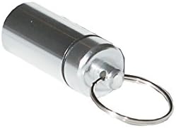 FHL Keychain Pill Box Holder Case (Silver)