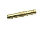 LTWFITTING Brass Barb Splicer Mender 1/4-Inch Hose ID Fitting Air Water Fuel Hose Joiner(Pack of 10)