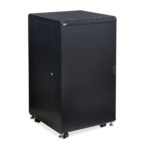 22U LINIER Server Cabinet - Solid/Vented Doors - 24" Depth