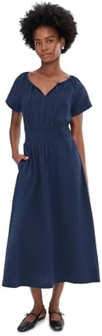 Pact Women's Fit & Flare Scoop Midi Dress Black, X-Small at Amazon Women's Clothing store Pact Women's Fit & Flare Scoop Midi Dress Black, X-Small at Amazon Women's Clothing store