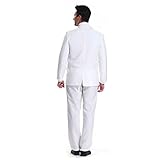 YOU LOOK UGLY TODAY Men's Pure White Solid Color Bachelor Party Suit For Adult and Boys-Large