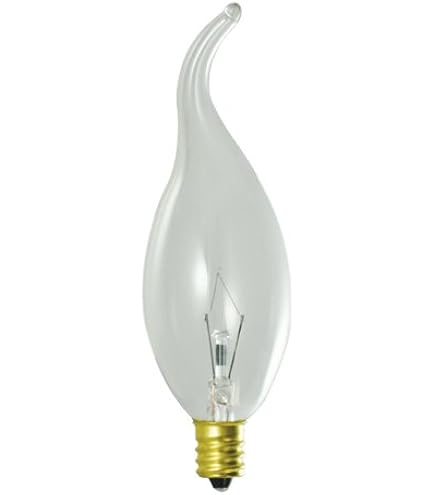 ✳︎1k✳︎ Bulbrite 414025-10PK - 25W - Teardrop CA11 - E12 Base - 120V