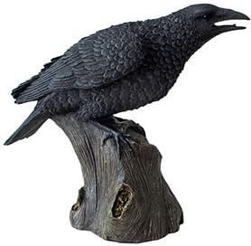 Amazon Co Jp ラージ レイヴン スタチュー ゴシックフィギュア カラスの置物 Large Raven Statue Gothic Figure ホーム キッチン