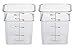 Cambro 4SFSCW135 CamSquare Polycarbonate Square Food Storage container, 4 Quart, 2-units