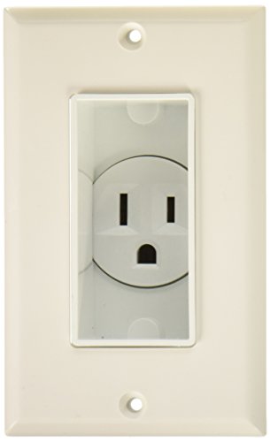 Midlite MDT4641W Single-Gang Decor Recessed Receptacle