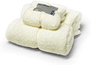 Premium 2 Piece Towel Set,1 Bath Towel and 1 Hand Towel - Coral Fleece - Star Hotel Quality, Super Soft and Highly Absorbent Towels- Multipurpose Use for Bath, Hand, Face (off-white)