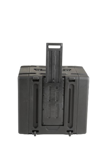 SKB 8U Shock Mount Rack, with Wheels, Handle, TSA Trigger Latches