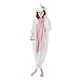 Emolly Fashion Adult Unicorn Animal Onesie Costume Pajamas for Adults and Teens (Medium, Pink/White)