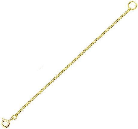 14k Gold Plated Over thin 1mm 925 Sterling Silver 3" Women's Necklace Extender Chain