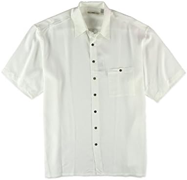Campia Men’s Classic Button Down Shirt, Short Sleeves in Solid Colors