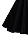 GownTown Womens 1950s Cape Collar Vintage Swing Stretchy Dresses, Black, Large