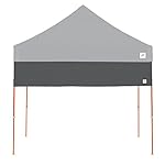 E-Z UP Recreational Half Wall - Steel Grey - Fits Straight Leg 10' E-Z UP Instant Shelters