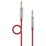 Anker 3.5mm Premium Auxiliary Audio Cable (4ft / 1.2m) AUX Cable for Beats Headphones, iPods, iPhones, iPads, Home/Car Stereos and More (Red)