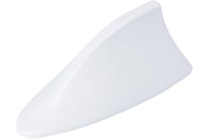 Car For Sharks Fin Antenna, ABS Plastic Roof Sharks Fin Antenna, With FM/AM Connecting Cable, For Car, Truck, RV, SUV (white)