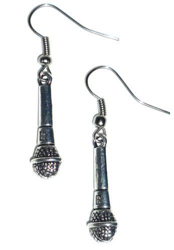 Microphone Earrings - Dangle Microphone Earrings