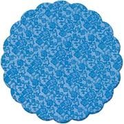 Tapetinho De Brigadeiro / Intermediate Plastic Liner for Candies (9 cm, Dark Blue Lace/ Azul Marinho Renda)