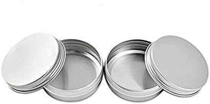 Pack of 12 Empty Silver Aluminum Tins Cans for Lip Balm Eye Shadow Powder 1oz/ 2oz Makeup Cosmetic Sample Jar Container Bottle (1 oz)