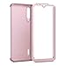 kwmobile Full Case Compatible with Xiaomi Mi A3 / CC9e - Case Hard Shell Plastic Phone Cover with Screen Protector - Metallic Rose Gold