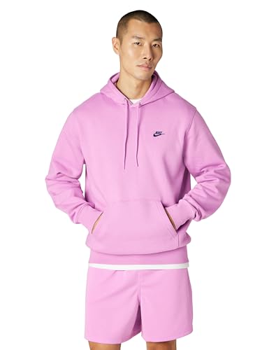Nike Men's Club Pullover Fleece Hoodie, Light Magenta/Light Magenta/Midnight Na…