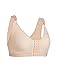 Burvogue Women Post-Surgery Front Closure Brassiere Sports Bra (M (34B,34C,34D,36A), Beige)