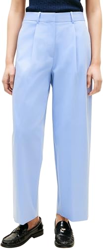 Tommy Hilfiger Women’s Trousers Cotton Barrel Chino Mid Rise, Blue (Cloudy Blue), 36W/36L