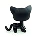 Littlest Pet Shop Black Short Hair cat #336 LPS Green Eyes Kitty Toys