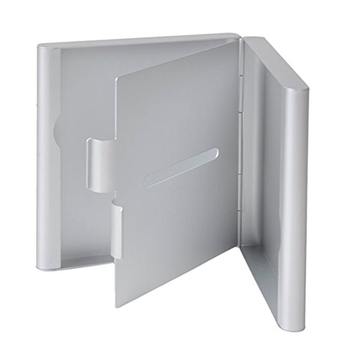 Gooday Alloy 20 Cigarettes Box Storage Case Box Tobacco Cigar Container Holder (Siliver)