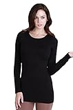 Nikibiki Long Sleeve Crew Neck Top,One Size,Black