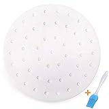 100pcs Air Fryer Liners, Vancens 9 inch Bamboo Steamer Liners, Premium Perforated Parchment Paper Sheets, Non-stick Basket Mat, Perfect for 5.3 & 5.8 QT Air Fryers/Steaming/Baking/Cooking