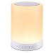 Night Light Bluetooth Speakers Beside Lamp,Lonchan Hi-Fi Portable Wireless Bluetooth Stereo Speaker with Touch Control 7 Color Themes,Warm Night Light with TF Card, AUX Supported, White primary