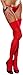 Dreamgirl Women's White Thigh High with Back Seam