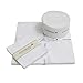 COTTONVILL 20COUNT Cotton Solid Quilting Fabric (5inch Square, 01-White)