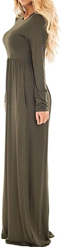 JINGJQINGCAO Chic Women Bodycon Dress For ladies Loose Plain Maxi Dresses casual Loose Party Dress Army GreenLarge