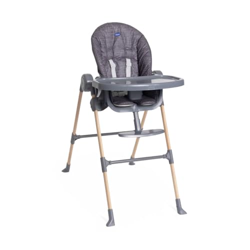 Chicco Polly Essential Evolutionary High Chair for Babies, Birth up to 15 kg, Reclining High Chair with Adjustable Height and Footrest, Compact Closure, Modern Design