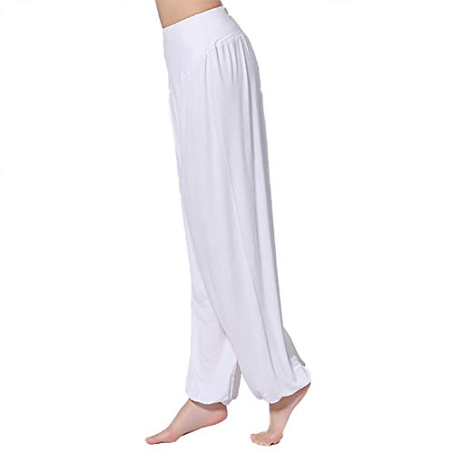 Molilove Women's Elastic Soft Modal Harem Pants for Yoga Fitness and Dance - Thumbnail 2