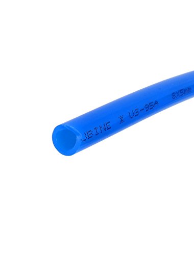 uxcell a15070300ux0315 Air Fuel Gas Polyurethane PU Hose Tube Pipe, 8 mm x 5 mm, 8.6M 28', Blue, Metal, 5 inches