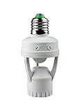 Usmile Light Sensor Socket Motion Sensor Light Switches Motion Sensing Light Socket Adjustable 360 Degree E27 socket