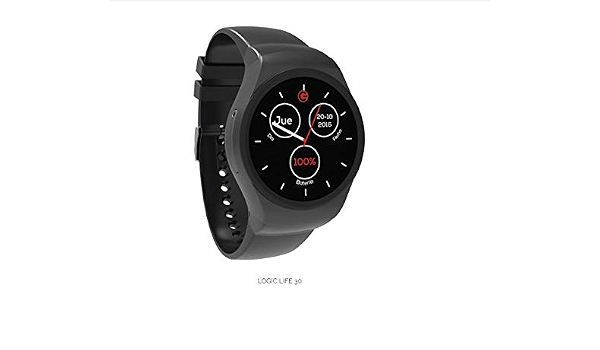 New Logic Life30 - Reloj Inteligente con visualización táctil Trasera,  cámara/cámara remota, Bluetooth, IPS LCD, Reproductor MP3/MP4,  Plateado/Blanco : Amazon.com.mx: Electrónicos