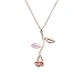 MignonandMignon Rose Pendant Necklace in Gold Rose Gold Silver Beauty and the Beast Rose Necklace Jewelry Gift for Mom (Rose Gold) - 3MRN