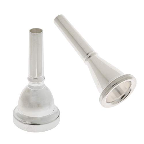 Professional Metal Trombone French Horn Mouthpiece, Brass Instrument Replacement Parts - Thumbnail 6