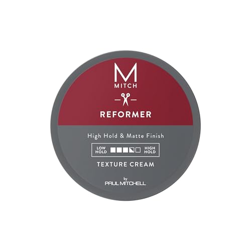 MITCH by Paul Mitchell Reformer Texture Cream for Men, High Hold, Matte Finish,…